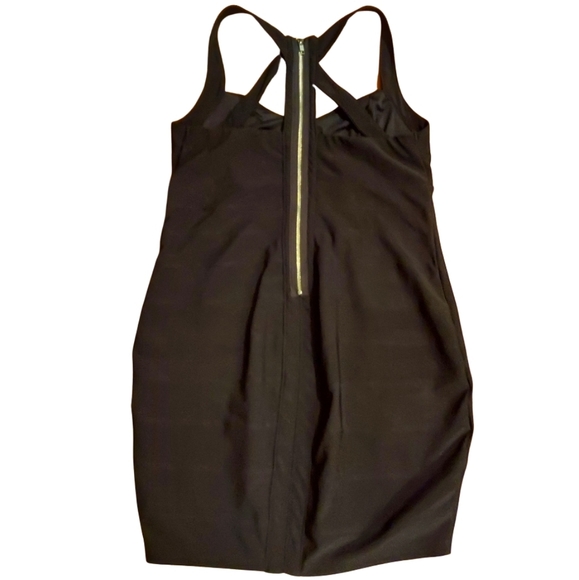 Vintage Torrid Strappy Back Zip Bandage Bodycon Dress In Black - Picture 11 of 16